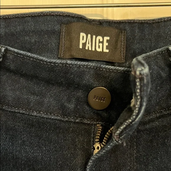 PAIGE Anessa 31 Wide Leg High-Rise Jeans in Deep Indigo - Picture 2 of 7